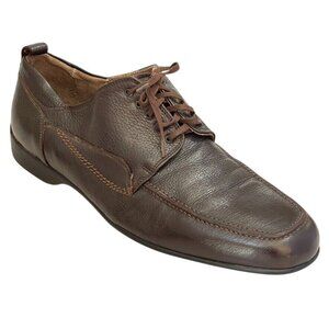 Tiverton & Co Mens Brown Leather Lace-Up Dress Shoes Size 44 Made In Italy